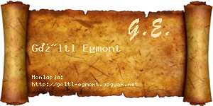 Göltl Egmont névjegykártya